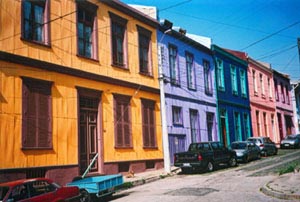 Die bunten Häuser von Valparaiso